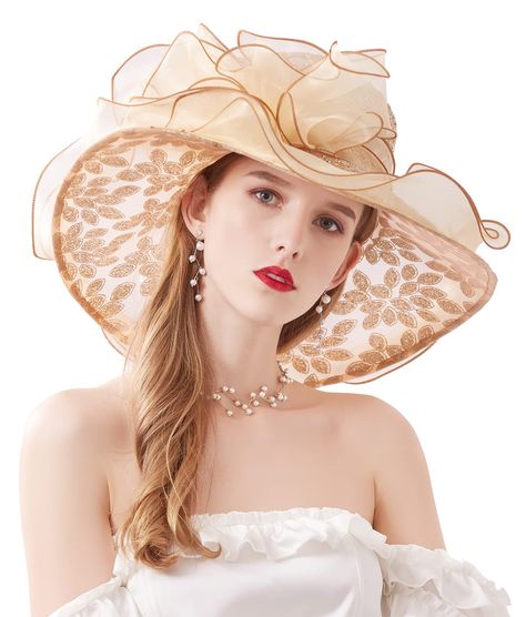 Wedding Tea Party, Tea Party Wedding, Bridal Hat, Wedding Tea, Tea Party Hats, Wedding Fascinators, Wide Brim Sun Hat, Kentucky Derby Hats, Sun Protection Hat