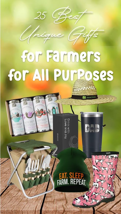 Do you have friends or family who own a farm? Do you want to give them the best gift as a symbol of affection? Don’t go anywhere! Here we provide a compilation of a list of unique gifts for farmers. #giftsforfarmers #giftsforfarmersboyfriend #giftsforfarmersdad Gift For Farmer, Farm Women, Milestone Birthday Gifts, Farm Activities, Green Ground, Work Anniversary, Farm Gifts, Farmer Wife, Gifts For Farmers