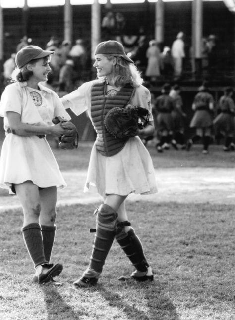 Geena Davis as catcher.  Good movie.  Interesting cast.    Just remember..."There's no crying in baseball." Lori Petty, Baseball Movies, Women Athletes, No Crying In Baseball, A League Of Their Own, League Of Their Own, Geena Davis, Favourite Movie, Movie Watching