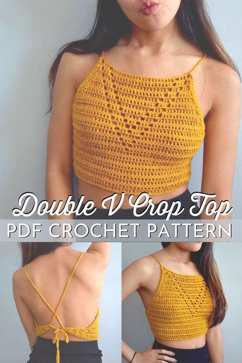 Quick Crochet Crop Top, One Shoulder Crochet Top Free Pattern, Crochet Simple Top, Crochet Crop Top Pattern Free Tutorials, Free Crochet Crop Top Pattern, Simple Crochet Top Pattern Free, Crop Top Crochet Pattern Free, Beginner Crochet Clothes, Crochet Tube Top Pattern Free