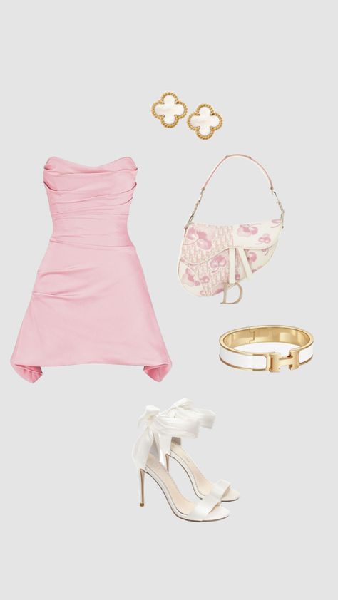 Valentines Party Outfits, Pink Valentines Outfit, Fancy Outfit Ideas, Valentines Day Outfits, Ootd Aesthetic, Clueless Outfits, Gossip Girl Fashion, Preppy Dresses, Stylish Summer Outfits