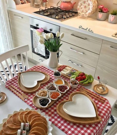 Breakfast Table, Food Decoration, Food Presentation, Dining Table Decor, Party Table, Beautiful Table, Decoration Table, Living Room Interior, The Table