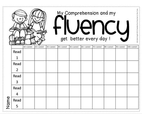 Fluency Grid. A worksheet for students to see how they are doing on fluency that they would receive from the teacher. Increase Reading Fluency, Holy Cannoli, Teaching Secondary, American Symbols, Teaching Language Arts, First Grade Reading, Reading Centers, Readers Workshop, Beginning Of The School Year