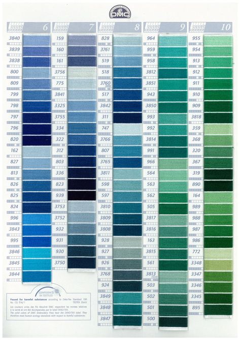 DMC Stranded Cotton Embroidery Thread Colour Chart Sewing Essentials, Dmc Embroidery Floss, Baby Embroidery, Dmc Thread, Popular Colors, Dmc Floss, Cotton Embroidery, Custom Embroidery, Custom Baby