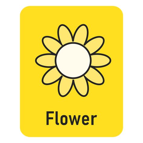 Flower yellow flashcard #AD , #Flower, #flashcard, #yellow Flower Flashcards, Kindergarten Learning Activities, Mo Design, Flower Yellow, Kindergarten Learning, Art Fonts, Electronic Media, Educational Projects, Shirt Maker