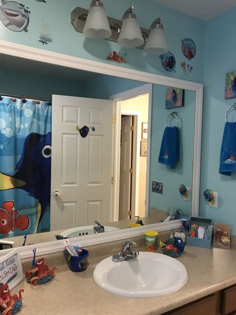 Nemo Bathroom Ideas, Finding Nemo Bathroom Ideas, Finding Nemo Room Decor, Finding Nemo Bathroom Decor, Toddler Bathroom Ideas, Finding Nemo Bathroom, Nemo Bathroom, Finding Nemo Decorations, Toddler Bathroom