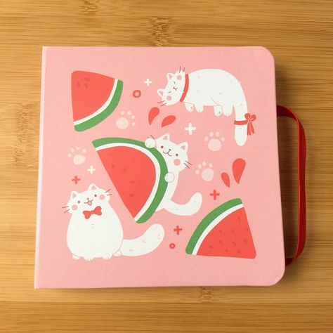 Crow 🌱 on Instagram: “Square sketchbooks!!! Releasing along with Valentine's Day items on Sunday Jan. 24 @ 3 p.m. EST 🍉 I waited 5 months to get these (and I…” Square Sketchbook, Watermelon Cat, Light Watercolor, Posca Marker, Sketchbook Cover, Posca Art, Taking Notes, Mini Canvas Art, Art Inspiration Painting