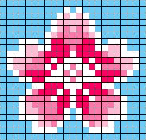 Cherry Blossom Perler Bead Pattern, Sakura Cross Stitch Pattern, Cherry Blossom Alpha Pattern, Hama Bead Flowers, Cherry Alpha Pattern, Pixel Cherry Blossom, Perler Bead Flower Patterns, Flower Perler Bead Patterns, Flower Perler Beads