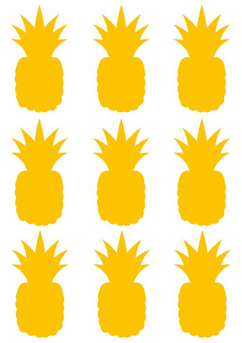 Pineapple --perfect for stickers or other add-on decorations Pineapple Template, Pineapple Printable, Pineapple Crafts, 21st Ideas, Pineapple Birthday, Straw Flags, Watercolor Pineapple, Homeschool Room, Cupcake Toppers Printable