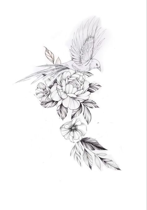 Dove And Flower Tattoo For Women, Floral Dove Tattoo, Dove Flower Tattoo, Bird And Flower Tattoo, Shoulder Sleeve Tattoos, Tattoo White, Floral Tattoo Shoulder, Rose Shoulder Tattoo, Animal Tattoo Ideas