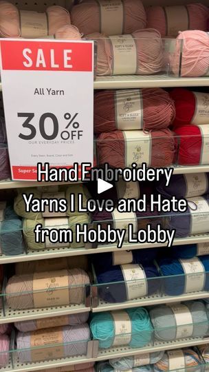 3.3K views · 454 reactions | I’ve tried all of these and these are my own personal opinions when it comes to using yarn for embroidery. Unfortunately the softer the yarn usually the worse it behaves for embroidering.   If you want to know why I do or don’t recommend some of these yarns let me know, I’d be happy to answer in the comments.   And as always if you aren’t shopping that Hobby Lobby 30% sale you’re doing it wrong, $3.50 for a full skein of yarn? Yes please!  . . . . #colorado #embroidery #handembroidery #yarnembroidery #mamaandme #personalizedbabyclothes #babyshower #babyshowergift #newbornoutfit #announcementoutfit #newbabyannouncement #babynamesweater #customsweater #namesweater #embroideredsweater #coloradomoms #hospitalbag #firstbirthday#coloradosmallbusiness #womanownedbusin Colorado Embroidery, Machine Embroidery Tutorials, Yarn Embroidery, Custom Sweaters, Personalized Baby Clothes, New Baby Announcements, Embroidery Stitches Tutorial, Hand Embroidery Projects, Newborn Outfit