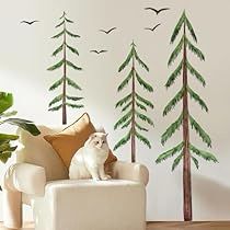 Plants Wall Art, Forest Wall Decals, Tree Wall Decals, Brown Tree, Green Sheets, Plants Wall, Forest Nursery, Tree Nursery, Nursery Decals