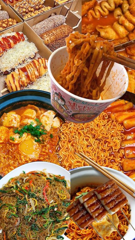 #koreanfood #food #aesthetic #foodporn Best Korean Food, Korean Dishes, Spicy Snacks, Food Therapy, Yummy Comfort Food, Snap Food, Food Obsession, Spicy Recipes, Cafe Food