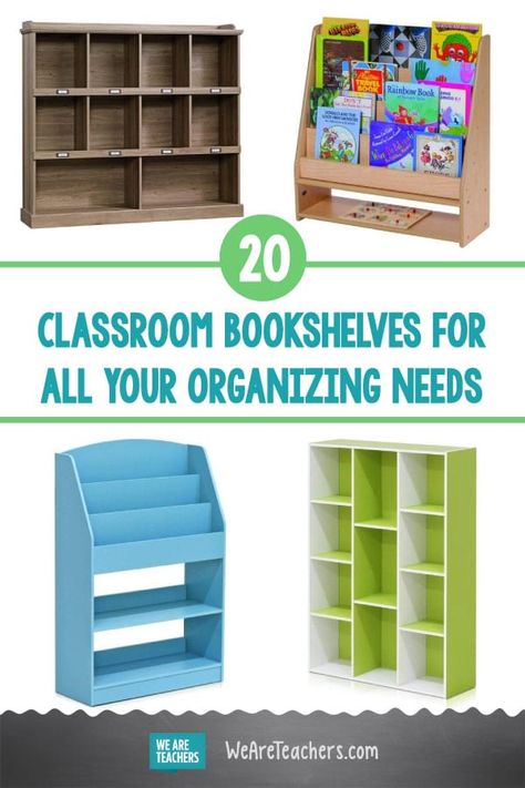 20 Amazing Classroom Bookshelves For All Your Organizing Needs Classroom Bookshelves, Classroom Bookshelf, Classroom Library Organization, Library Organization, Class Library, Library Bookshelves, Cozy Reading Corners, We Are Teachers, Classroom Storage