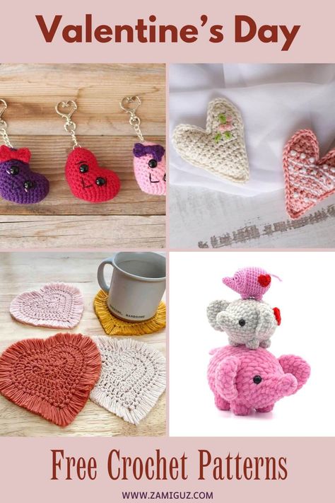 Valentine's Day Crochet Patterns Valentine's Day Crochet, Crochet Gift Ideas, Crochet Valentine Patterns, Crochet Valentine, Heart Blanket, Valentines Patterns, Valentines Crochet, Crochet Gift, Coffee Sleeve