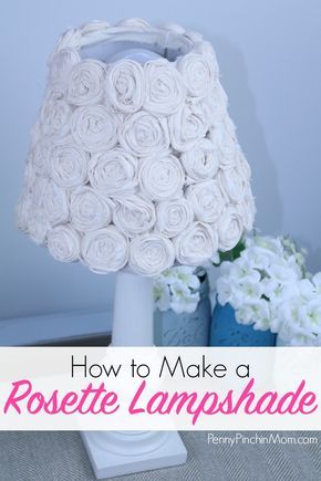 This easy rosette DIY project is fun to make!  Turn a boring lampshade into a shabby chiq way to decorate your house - on a budget!  This project is affordable and simple - and you do not even need to know how to sew!  DIY | Decorating on a budget | rosettes | how to make a rosette | lampshade upcycle Lampshade Upcycle, Shabby Chic On A Budget, Diy Rosette, Shabby Chic Decor Vintage, Shabby Chic Decorating, Shabby Chic Decor Diy, Shabby Home, Estilo Shabby Chic, Shabby Chic Interiors