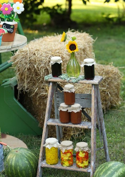 Farmers Market Event Decor, Fall Farmers Market Baby Shower Theme, Farmer Market First Birthday, Farmers Market Baby Shower Theme Food, Farmer’s Market Themed Party, Farmers Market Birthday Party, Farmers Market Party, Farmers Market Display, Farm Themed Birthday Party