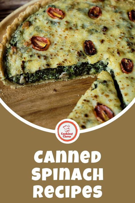 From creamy side dishes to hearty mains, you'll love this collection of the best canned spinach recipes we've gathered across the foodie internet. Creamed Spinach With Canned Spinach, Canned Spinach Recipes Side Dishes, Can Spinach Recipes Easy, Recipes Using Canned Spinach, Canned Spinach Recipes Easy, Can Spinach Recipes, Frozen Spinach Side Dish, Italian Quiche, Canned Spinach Recipes