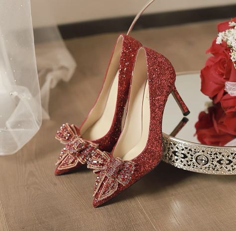 Bridal Heels, Heels, Red, Quick Saves