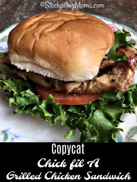 Copycat Chick Fil A Sandwich, Chick Fil A Grilled Chicken, Chick Fil A Recipe, Grilled Chicken Sandwich Recipes, Chick Fil A Sandwich, Grilled Chicken Sandwich, Grill Sandwich, Copycat Chick Fil A, Subway Sandwich