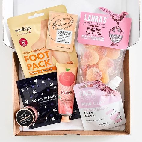 Pamper Gifts for Women, Home Spa Kit, Self Care Hamper, Wellbeing and Relaxation Gift Set. Face Mask, Heated Eye Mask, Foot Pack, Lip Mask, Hand Cream Pamper Box For Women, Hamper Ideas For Women, Self Care Hamper, Kit Spa, Hamper Ideas, Diy Gift Baskets, Bf Gifts, Bff Gift, Gift Inspo