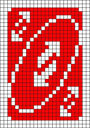 Alpha pattern #29409 | BraceletBook Funny Alpha Pattern, Perler Bead Crafts, Uno Reverse Card, Reverse Card, Uno Reverse, Uno Card, Art Cross Stitch, Pearl Beads Pattern, Pixel Art Templates