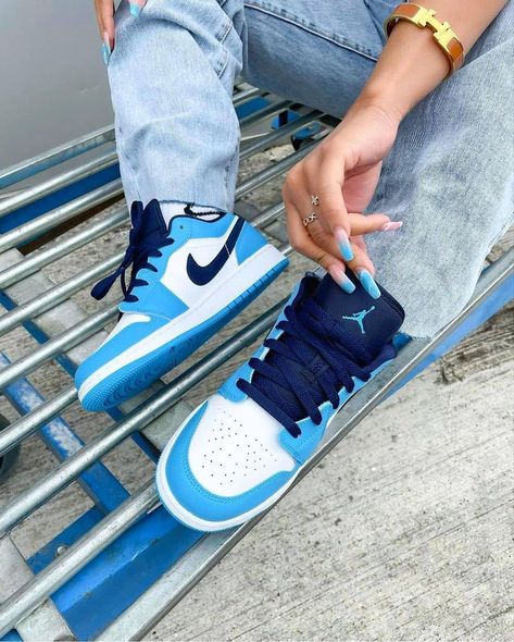 @kicks.industry shared a photo on Instagram: “Air Jordan 1 Low "UNC" 💙 Cop or Drop? 👉Follow @kicks.industry for more👈 ........................................... Credits to:…” • Aug 26, 2021 at 1:40pm UTC Y2k Wishlist, Air Jordan 1 Low Unc, Jordan 1 Low Unc, Cheap Jordan Shoes, Jordan Shoes Girls, Vip Club, Nike Air Jordan 1 Low, Nike Trainers, Cute Nike Shoes