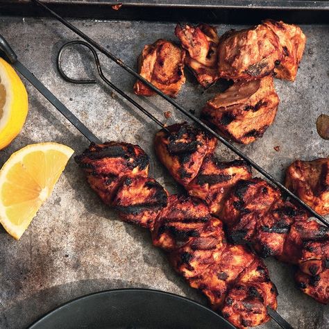 Turkish Barbecue, Aleppo Pepper Recipes, Marinated Chicken Kebabs, Turkish Yogurt, Yogurt Marinated Chicken, Aleppo Pepper, Doner Kebab, Chicken Kebabs, Chicken Skewers