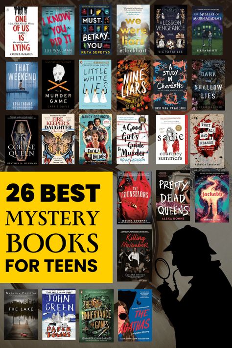 From historical whodunits to contemporary page-turners, this collection of 26 best mystery books for teens caters to a variety of interests. Teenage Mystery Books, Book Recommendations For Teens Fiction, Books To Read And Why, Best Ya Mystery Books, Interesting Novels To Read, Teen Mystery Books, Book To Read For Teens, Best Detective Books, Best Fiction Novels