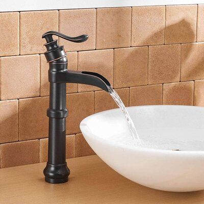 Matte Black Bathroom Faucet, Black Bathroom Faucet, Modern Basin, White Faucet, Bathroom Faucets Waterfall, Waterfall Bathroom, Matte Black Bathroom, Vessel Faucets, Vanity Faucet