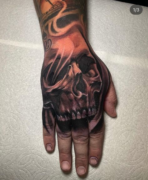 Dark Hand Tattoos For Men, Dark Hand Tattoos, Skull Hand Tattoos For Guys, Hand Tattoos For Men, Hahaha Joker, Skull Hand Tattoo, Tattoo Hand, Japanese Sleeve, Skull Hand