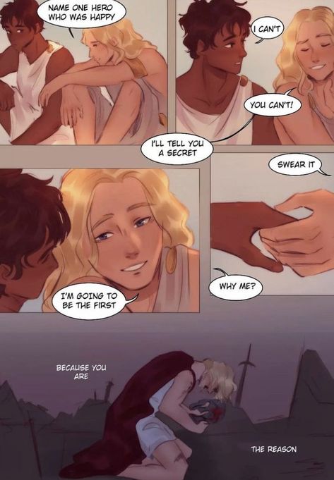 Song Of Achilles Comic, Fanart Song Of Achilles, Teddy Hyde Aesthetic, Echo North Fanart, Patrocules And Achilles Fanart, Song Of Achilles Fanart Patroclus, The Song Of Achilles Fan Art, Patroclus And Briseis, Song Of Achilles Fanart Kiss