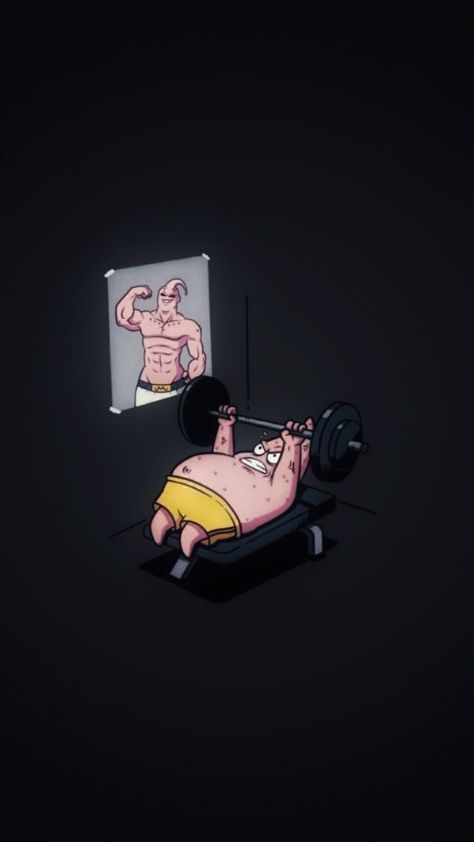 Anime Workout Wallpaper, Gym Profile Picture, Anime Gym Wallpaper, Gym Playlist Cover, Cartoon Workout, Gym Pfp, Gym Anime, Gym Motivation Wallpaper, Iphone Cartoon