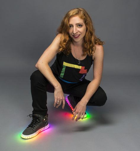 LED Sneakers, DIY, shoes, sneakers, light up shoes, Becky Stern (of Adafruit Industries) E Textiles, Wearable Electronics, Diy Sneakers, Light Up Sneakers, Led Shoes, Diy Vetement, Light Up Shoes, Trendy Swimwear, Wearable Tech