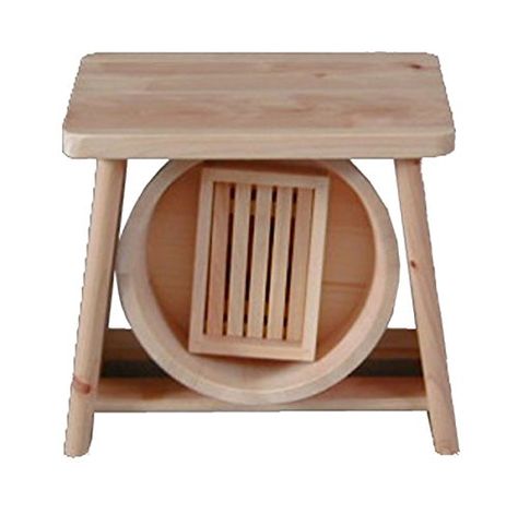 Amazon.com: Hinoki Wood Isu Bath Stool Chair OKE Set Onsen From Japan Real Fragrant: Gateway Onsen Bath, Bath Chair, Soap Stand, Bath Stool, Japanese Bath, Hinoki Wood, Wood Bath, Cypress Wood, Bathroom Accessory Sets