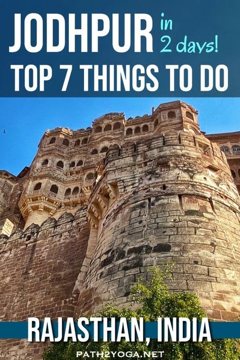 Jodhpur, the Blue City of India, is definitely a must-visit place in Rajasthan, and in only two days, you can explore most of its top sights. So, based on my recent trip earlier this year, here are the top 7 things you can do in Jodhpur in a two-day itinerary.  #travelblog #Rajasthan  #India Jodhpur Travel, Raas Jodhpur, Places To Visit In Jodhpur, Umaid Palace Jodhpur, Rajasthan Tour, Ancient Greek Architecture, Grand Mosque, Tropical Beaches, Blue City