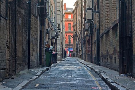 Empty inner city alleyway. Looking down an empty inner city alleyway , #Affiliate, #city, #Empty, #empty, #alleyway #ad Dystopia Writing, City Alleyway, Comic Landscape, Fantasy World Concept, Weird Paintings, Rest Stop, Background Reference, Rainbow Painting, Photography Summer