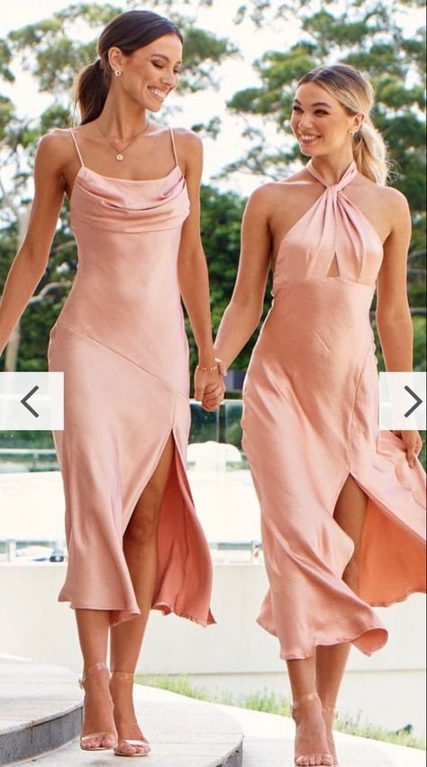 Peach Dress With Heels, Peach Dress Outfit, Peach Bridesmaid, Peach Bridesmaid Dresses, Breezy Outfit, Peach Dress, Cocktail Attire, Peach Wedding, Glamorous Style