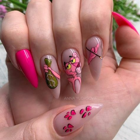 Disney Acrylic Nails, Mickey Nails, Unghie Nail Art, Wow Nails, Nails 2022, Simple Acrylic Nails, Glow Nails, Animal Nails, Disney Nails