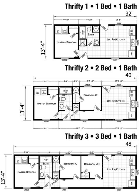 Thrifty Family of Plans 14 X 32 40 48 sqft Mobile Home | Factory Expo Home Centers Trailer Home Plans, Trailer House Plans, Trailer House Layout, 14x32 Shed House Floor Plans, Mobile House Plans, Mobile Home Layout Single Wide, Trailer Home Layout, Mobile Home Layout Floor Plans, 2 Bedroom Mobile Homes