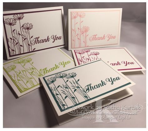 3x3 Thank You Cards, Thank U Cards, Cards Easy, Creation Station, Daisy Cards, Card Layouts, Thanks Card, Thank You Note Cards, Making Greeting Cards