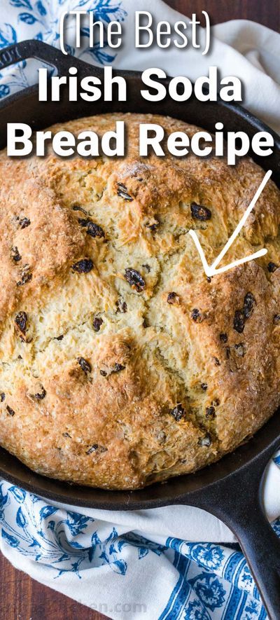 Irish Soda Bread is the easiest bread you’ll make – no proofing or kneading required and the dough comes together in 5 minutes. Soda bread has a soft and tender crumb with a Biscuit-like texture. If you are a fan of easy bread recipes, this Irish Soda Bread is a must-try! I fell in love the first time I tried it. Its lightly sweet crumb reminded me of our Easter Bread and Hot Cross Buns, but it’s amazing how fast and easy it was to make a traditional Soda Bread. #irishsodabread St Patricks Food, Irish Bread, Soda Bread Recipe, Irish Soda Bread Recipe, Simple Thanksgiving, St Patricks Day Food, Artisan Bread Recipes, Easter Bread, Irish Soda