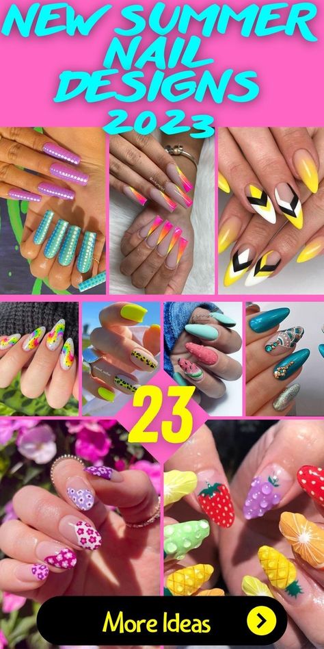 Nail Design On Clear Nails, Crazy Summer Nails, Bold Nail Designs, Pastel Nails Designs, Summer Gel Nails, Nail Color Trends, February Nails, Latest Nail Trends, Fall Gel Nails