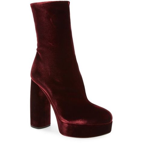 Women's Miu Miu Platform Block Heel Boot (18,095 MXN) ❤ liked on Polyvore featuring shoes, boots, velvet, heels, burgundy velvet, block heel platform shoes, miu miu, heeled boots, miu miu shoes and block heel boots Red Velvet Boots, Miu Miu Platform, Short Heel Boots, Burgundy Boots Ankle, Mode Shoes, Velvet Ankle Boots, Burgundy Boots, Burgundy Heels, Dr Shoes