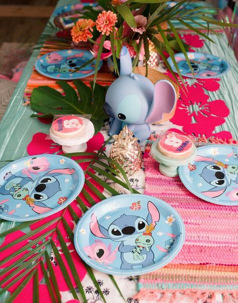 Disney Stitch Birthday Luau | Kara's Party Ideas Lilo And Stitch Angel Birthday Party, Lilo Stitch Party Ideas, Lilo And Stitch Bday Party Ideas, Stitch Graduation Party Ideas, Stitch Birthday Party Ideas Girl, Diy Stitch Birthday Decorations, Lili And Stitch Birthday Party, Leo And Stitch Birthday Party Ideas, Stitch Girl Birthday Party