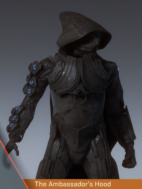 ANTHEM Lost in Darkness Challenge Rewards - The Ambassador's Hood (Storm) Anthem Javelin Storm, Anthem Storm Javelin, Anthem Storm, Anthem Javelin, Futuristic Soldier, Anthem Game, Space Armor, Futuristic Armor, Futuristic Armour