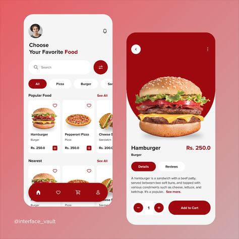 Menu App Design, Food Ui Design, Food App Ui Design, Food App Design, Delivery App Design, Food App Ui, การออกแบบ Ui Ux, Application Ui Design, Food Website Design