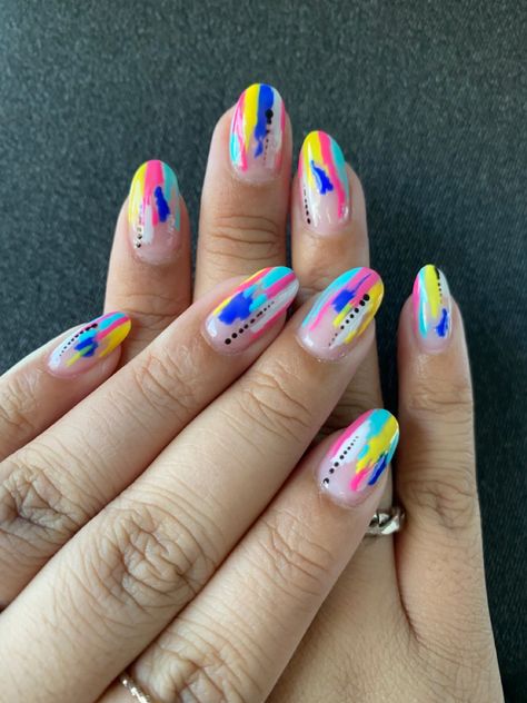 Abstract Manicure Ideas, Multi Colored Abstract Nails, Abstract Tip Nails, Abstract Rainbow Nails, Abstract Flower Nails, Abstract Colorful Nails, Abstract Lines Nails, Bright Abstract Nails, Abstract Spring Nails