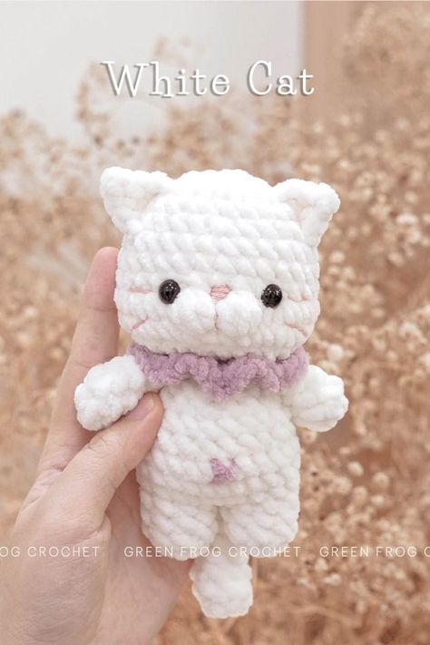 Cat Playing With Yarn, Crochet Cat Amigurumi, Easy Crochet Animals, Crochet Fairy, Cat Amigurumi, Adorable Kitten, Crochet Clothing And Accessories, Kawaii Crochet, Baby Cat