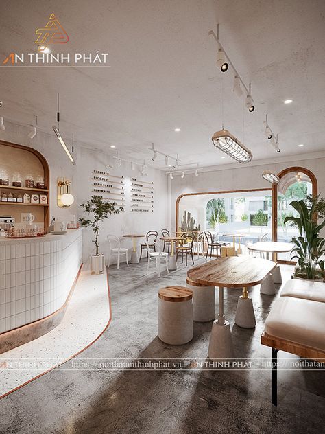 Chie’s Coffee and Tea :: Behance Australian Cafe Design, Scandinavian Cafe Interior, Dessert Cafe Interior, Bakery Interior, White Cafe, Coffee Shop Interior Design, Cafe Concept, Home Decor Wallpaper, Cafe Shop Design